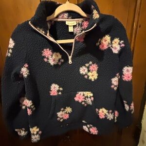 Cat & Jack Girls' Navy and Pink Fleece Jacket - Plush Lining